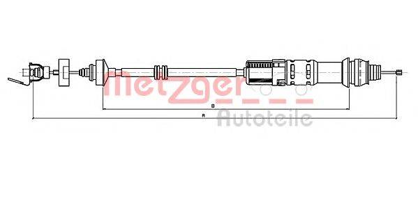 METZGER 112199 Трос, управління зчепленням