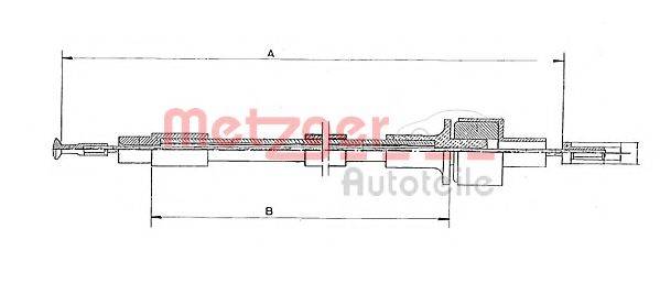 METZGER 112433 Трос, управління зчепленням