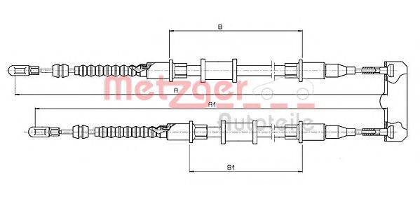 METZGER 115856 Трос, стоянкова гальмівна система