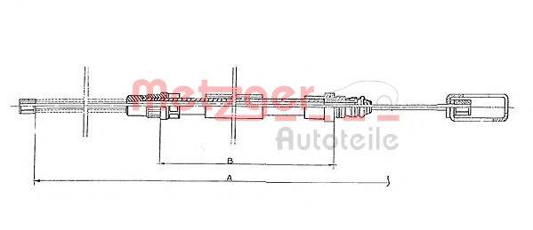 METZGER 116762 Трос, стоянкова гальмівна система