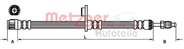 METZGER 4110925 Гальмівний шланг