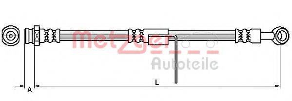 METZGER 4110428 Гальмівний шланг