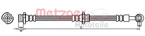 METZGER 4110869 Гальмівний шланг