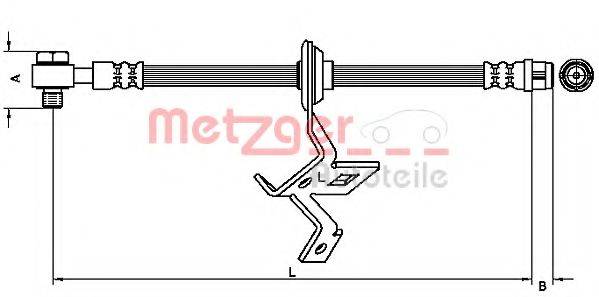 METZGER 4116208 Гальмівний шланг