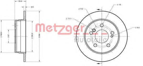 METZGER 6110150 гальмівний диск