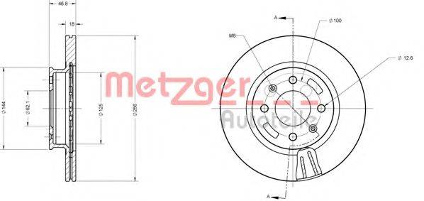 METZGER 6110544 гальмівний диск