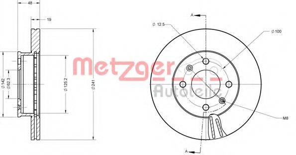 METZGER 6110626 гальмівний диск