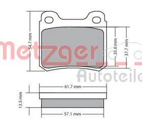 METZGER 1170223 Комплект гальмівних колодок, дискове гальмо