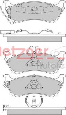 METZGER 1170339 Комплект гальмівних колодок, дискове гальмо