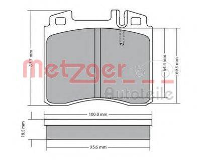 METZGER 1170530 Комплект гальмівних колодок, дискове гальмо