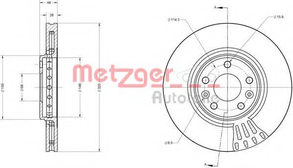 METZGER 6110002 гальмівний диск