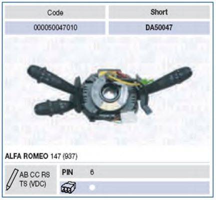 MAGNETI MARELLI 000050047010 Вимикач на колонці кермового керування