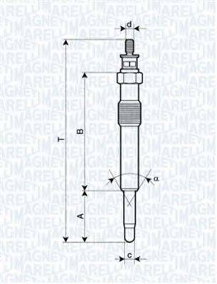 MAGNETI MARELLI 062900018304 Свічка розжарювання