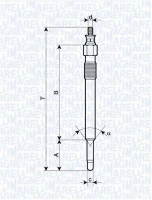 MAGNETI MARELLI 062900020304 Свічка розжарювання