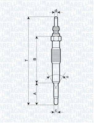 MAGNETI MARELLI 062900027304 Свічка розжарювання