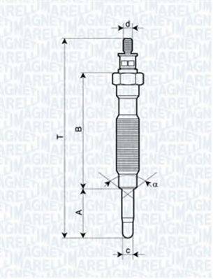 MAGNETI MARELLI 062900072304 Свічка розжарювання