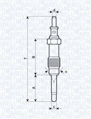 MAGNETI MARELLI 062900046304 Свічка розжарювання