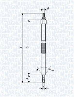 MAGNETI MARELLI 062900054304 Свічка розжарювання