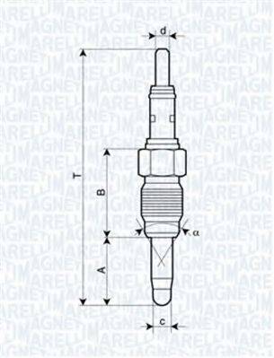 MAGNETI MARELLI 062900083304 Свічка розжарювання