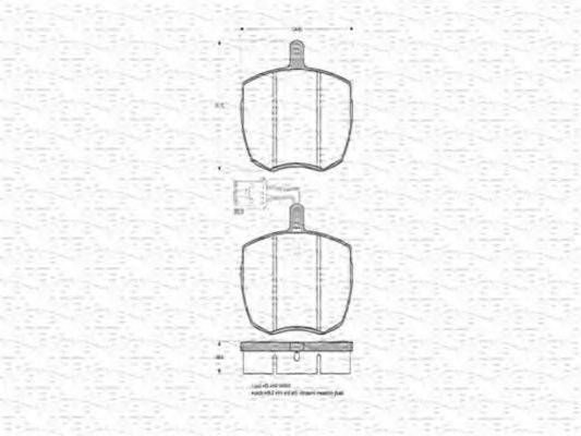 MAGNETI MARELLI 363702160168 Комплект гальмівних колодок, дискове гальмо