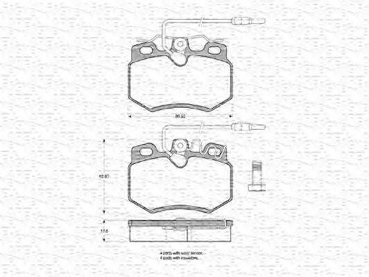 MAGNETI MARELLI 363702160217 Комплект гальмівних колодок, дискове гальмо