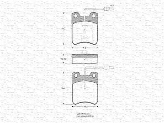 MAGNETI MARELLI 363702160275 Комплект гальмівних колодок, дискове гальмо