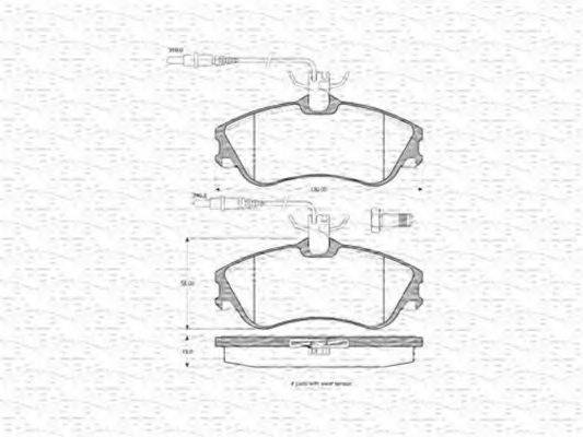 MAGNETI MARELLI 363702160450 Комплект гальмівних колодок, дискове гальмо