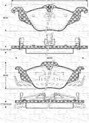 MAGNETI MARELLI 363702161047 Комплект гальмівних колодок, дискове гальмо