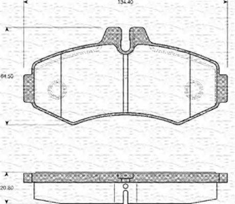 MAGNETI MARELLI 363702161094 Комплект гальмівних колодок, дискове гальмо