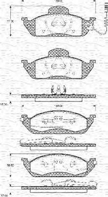 MAGNETI MARELLI 363702161099 Комплект гальмівних колодок, дискове гальмо