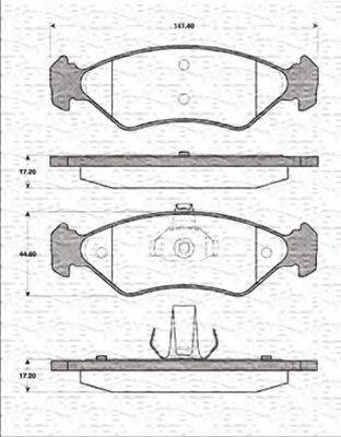 MAGNETI MARELLI 363702161189 Комплект гальмівних колодок, дискове гальмо