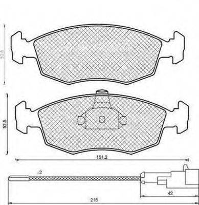 MAGNETI MARELLI 430216171185 Комплект гальмівних колодок, дискове гальмо