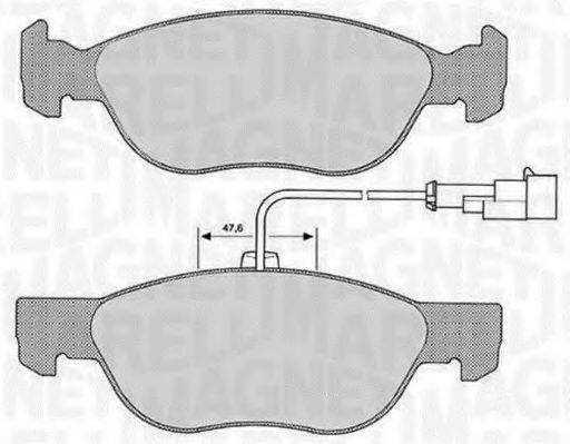 MAGNETI MARELLI 363916060104 Комплект гальмівних колодок, дискове гальмо