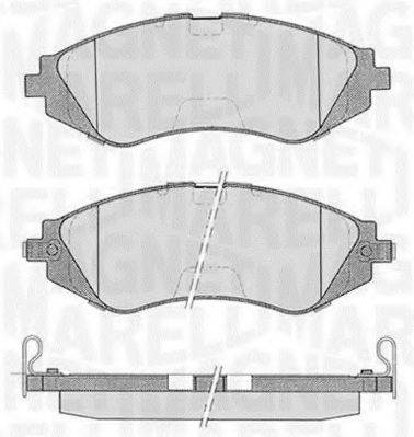 MAGNETI MARELLI 363916060207 Комплект гальмівних колодок, дискове гальмо