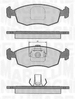 MAGNETI MARELLI 363916060233 Комплект гальмівних колодок, дискове гальмо