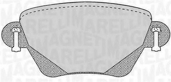 MAGNETI MARELLI 363916060265 Комплект гальмівних колодок, дискове гальмо