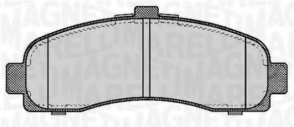 MAGNETI MARELLI 363916060346 Комплект гальмівних колодок, дискове гальмо