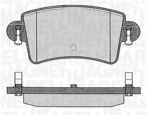 MAGNETI MARELLI 363916060365 Комплект гальмівних колодок, дискове гальмо