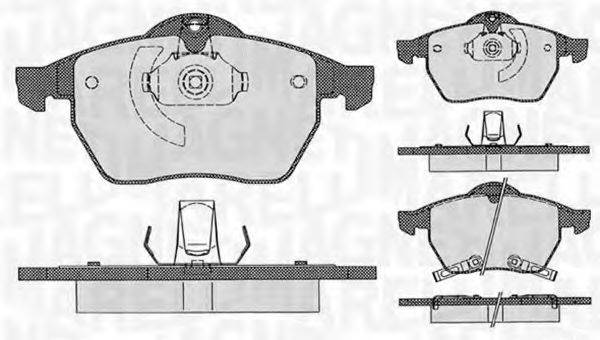 MAGNETI MARELLI 363916060386 Комплект гальмівних колодок, дискове гальмо