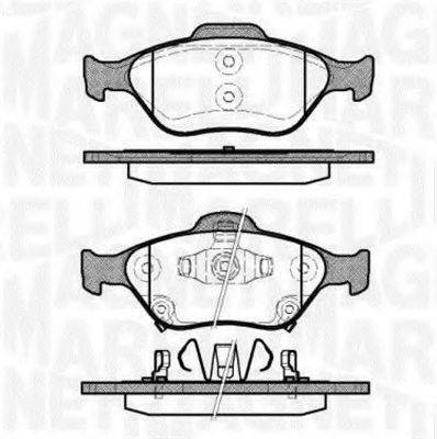 MAGNETI MARELLI 363916060404 Комплект гальмівних колодок, дискове гальмо