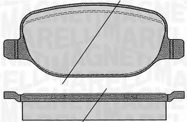 MAGNETI MARELLI 363916060425 Комплект гальмівних колодок, дискове гальмо