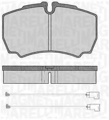 MAGNETI MARELLI 363916060474 Комплект гальмівних колодок, дискове гальмо