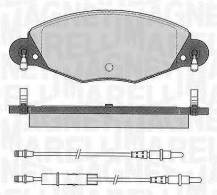 MAGNETI MARELLI 363916060564 Комплект гальмівних колодок, дискове гальмо