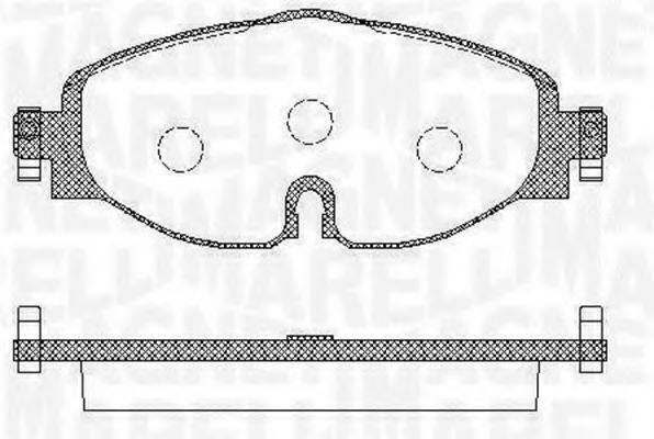 MAGNETI MARELLI 363916060716 Комплект гальмівних колодок, дискове гальмо