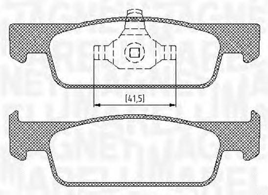 MAGNETI MARELLI 363916060717 Комплект гальмівних колодок, дискове гальмо