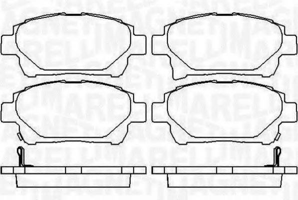 MAGNETI MARELLI 363916060784 Комплект гальмівних колодок, дискове гальмо