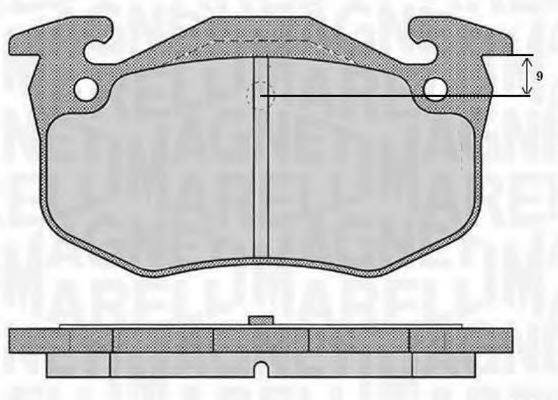 MAGNETI MARELLI 363916060790 Комплект гальмівних колодок, дискове гальмо