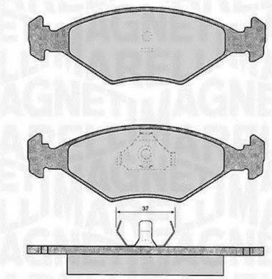 MAGNETI MARELLI 363916060807 Комплект гальмівних колодок, дискове гальмо