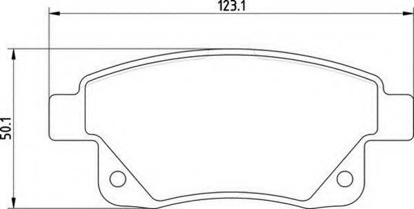 MAGNETI MARELLI 363710201642 Комплект гальмівних колодок, дискове гальмо