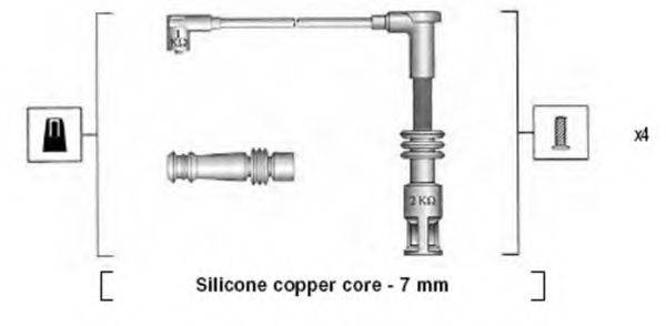 MAGNETI MARELLI 941045430528 Комплект дротів запалювання